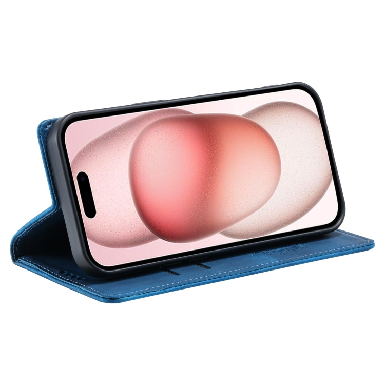For iPhone 16 Totem Embossed Magnetic Leather Phone Case(Blue) - iPhone 16 Cases by PMC TechLife | Online Shopping South Africa | PMC TechLife | Buy Now Pay Later Mobicred