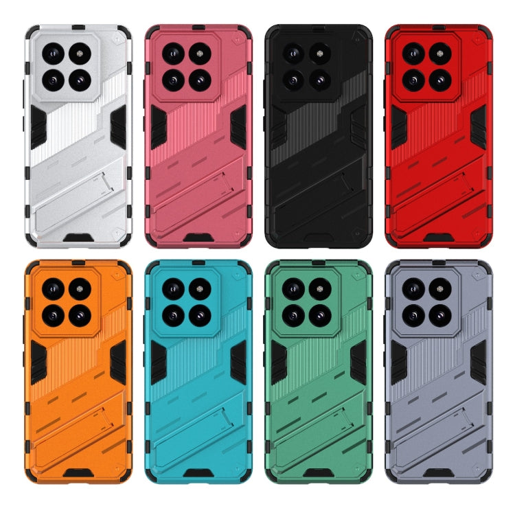 For Xiaomi 14 Pro 5G Punk Armor 2 in 1 PC + TPU Phone Case with Holder(White) - 14 Pro Cases by PMC TechLife | Online Shopping South Africa | PMC TechLife | Buy Now Pay Later Mobicred