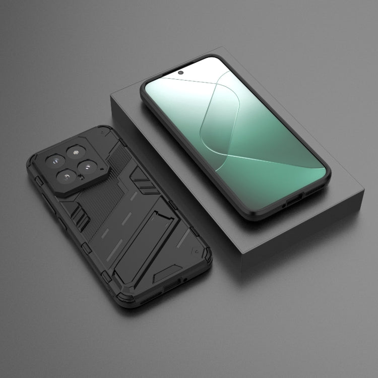 For Xiaomi 14 5G Punk Armor 2 in 1 PC + TPU Phone Case with Holder(Black) - 14 Cases by PMC TechLife | Online Shopping South Africa | PMC TechLife | Buy Now Pay Later Mobicred
