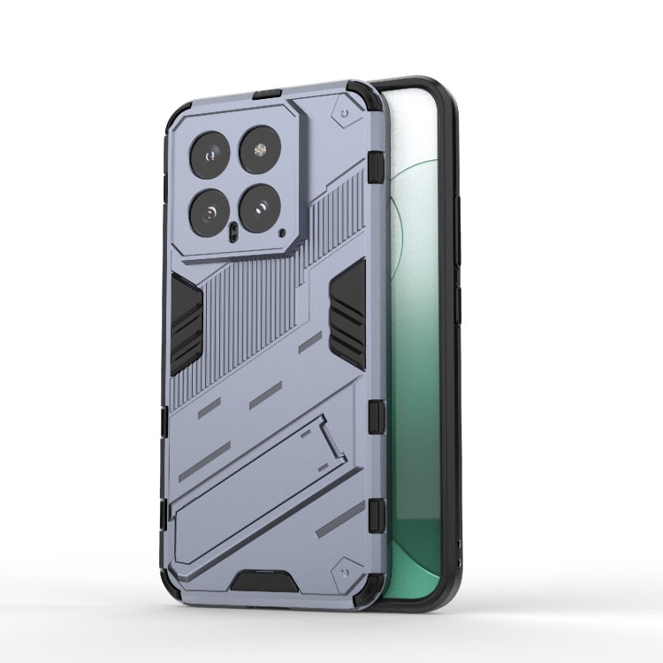 For Xiaomi 14 5G Punk Armor 2 in 1 PC + TPU Phone Case with Holder(Grey) - free shipping - PMC TechLife - Order now!