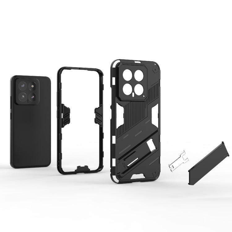For Xiaomi 14 5G Punk Armor 2 in 1 PC + TPU Phone Case with Holder(Orange) - 14 Cases by PMC TechLife | Online Shopping South Africa | PMC TechLife