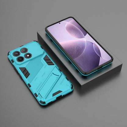 For Xiaomi Redmi K70 5G Punk Armor 2 in 1 PC + TPU Phone Case with Holder(Blue) - K70 Cases by PMC Jewellery | Online Shopping South Africa | PMC Jewellery | Buy Now Pay Later Mobicred