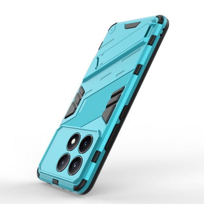 For Xiaomi Redmi K70E 5G Punk Armor 2 in 1 PC + TPU Phone Case with Holder(Blue) - K70E Cases by PMC Jewellery | Online Shopping South Africa | PMC Jewellery | Buy Now Pay Later Mobicred