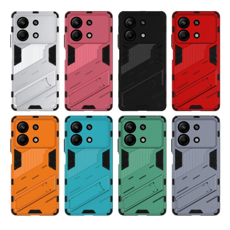 For Xiaomi Redmi Note 13R Pro 5G Punk Armor 2 in 1 PC + TPU Phone Case with Holder(Green) - Xiaomi Cases by PMC TechLife | Online Shopping South Africa | PMC TechLife | Buy Now Pay Later Mobicred