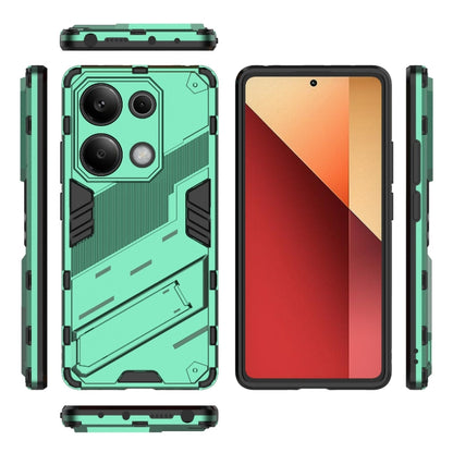 For Xiaomi Redmi Note 13 Pro 4G Global Punk Armor 2 in 1 PC + TPU Phone Case with Holder(Green) - Note 13 Pro Cases by PMC Jewellery | Online Shopping South Africa | PMC Jewellery | Buy Now Pay Later Mobicred