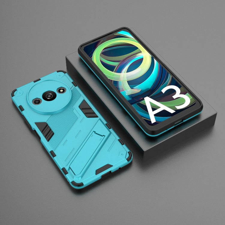 For Xiaomi Redmi A3 4G Global Punk Armor 2 in 1 PC + TPU Phone Case with Holder(Blue) - Xiaomi Cases by PMC Jewellery | Online Shopping South Africa | PMC Jewellery | Buy Now Pay Later Mobicred