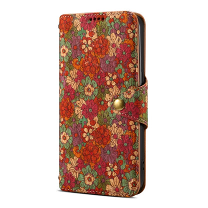 For Samsung Galaxy S24 5G Denior Flower Language Series Cork Fabric Oil Edge Leather Phone Case(Summer) - Galaxy S24 5G Cases by Denior | Online Shopping South Africa | PMC Jewellery | Buy Now Pay Later Mobicred