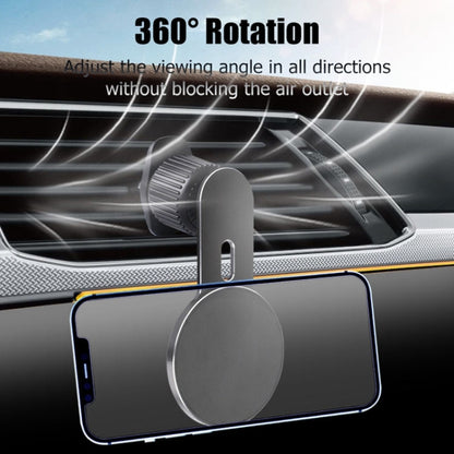 360 Degree Rotating Car Air Outlet Magnetic Phone Holder(Grey) - Car Holders by PMC Jewellery | Online Shopping South Africa | PMC Jewellery | Buy Now Pay Later Mobicred