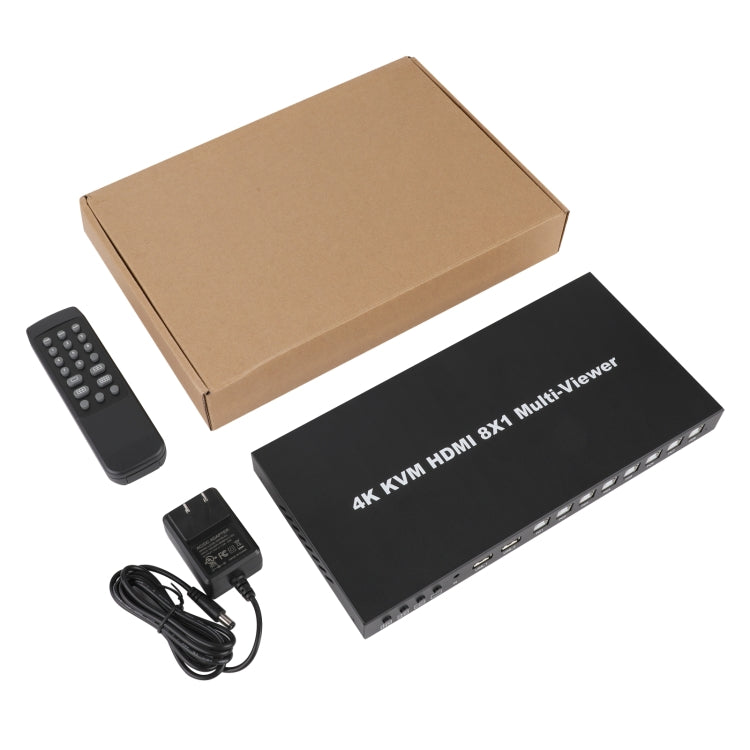 NK-E80 4K 30Hz 8 In 1 Out HDMI 8-way Screen Splitter KVM Switch(US Plug) - Switch by PMC Jewellery | Online Shopping South Africa | PMC Jewellery | Buy Now Pay Later Mobicred