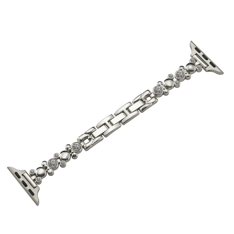 For Apple Watch Series 5 44mm Metal Diamond Bear Chain Watch Band(Starlight) - free shipping - PMc TechLife - Order now!