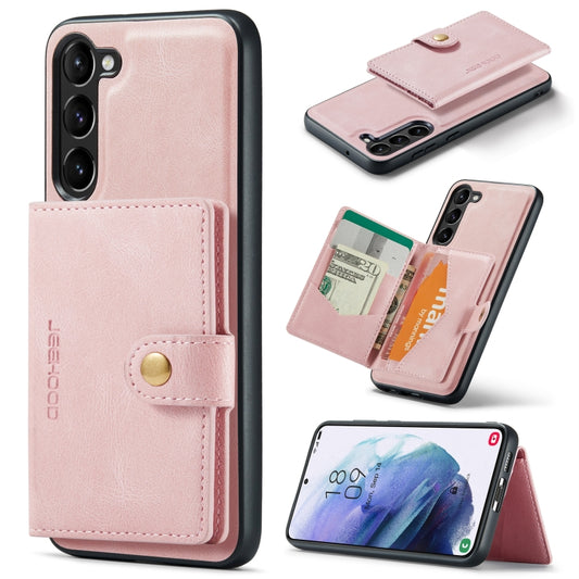 For Samsung Galaxy S24 5G JEEHOOD J01 Retro Magnetic Detachable Wallet Phone Case(Pink) - Galaxy S24 5G Cases by JEEHOOD | Online Shopping South Africa | PMC Jewellery | Buy Now Pay Later Mobicred