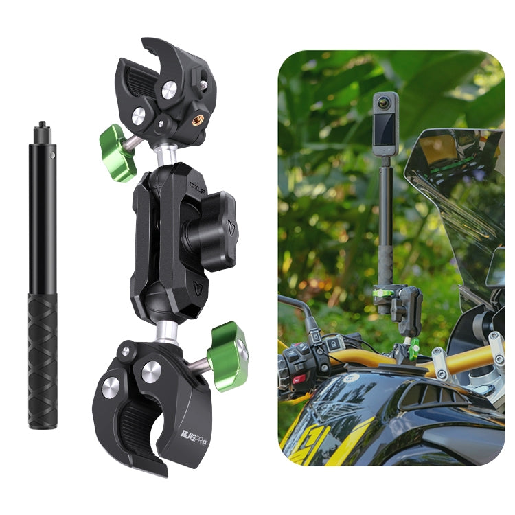 RUIGPRO Crab Clamp Action Camera Bracket Dual-Head Crab with Selfie Stick - free shipping - PMC TechLife - Order now!