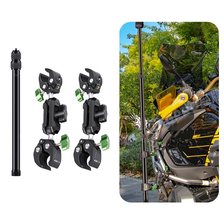 RUIGPRO Crab Clamp Action Camera Bracket Dual-Head Crab 3-Stage Selfie Stick - Holder by RUIGPRO | Online Shopping South Africa | PMC Jewellery | Buy Now Pay Later Mobicred