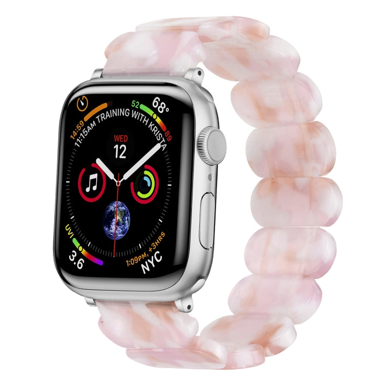 For Apple Watch Series 9 41mm Stretch Rope Resin Watch Band(Pink) - Watch Bands by PMC Jewellery | Online Shopping South Africa | PMC Jewellery