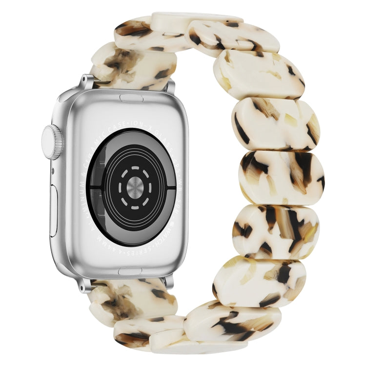 For Apple Watch Series 7 41mm Stretch Rope Resin Watch Band(Nougat) - Watch Bands by PMC Jewellery | Online Shopping South Africa | PMC Jewellery