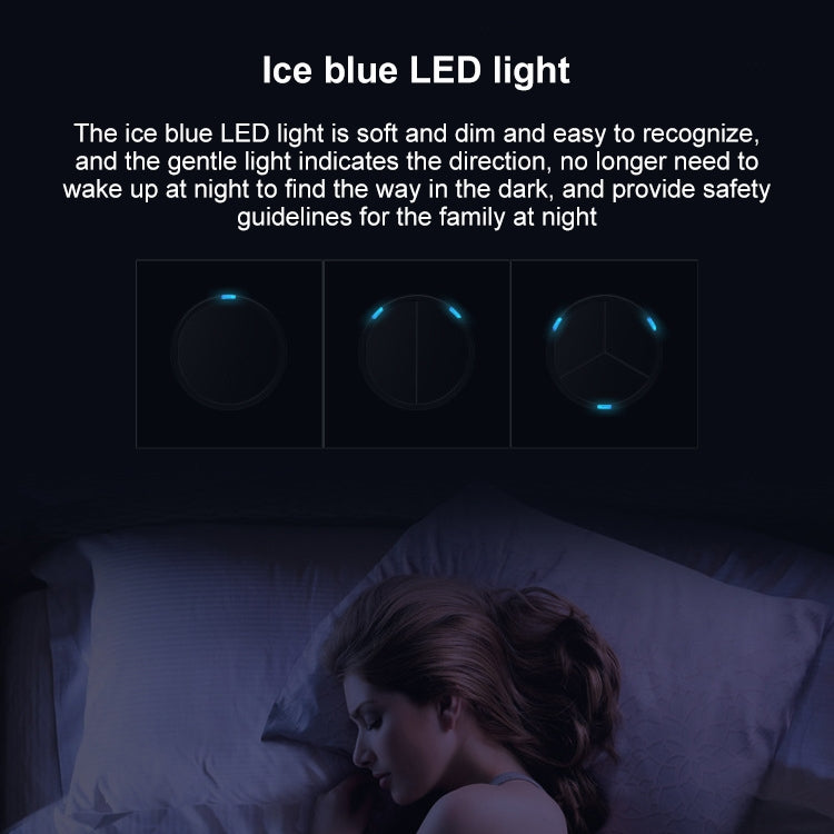 86mm Round LED Tempered Glass Switch Panel, Black Round Glass, Style:Four Billing Control -  by PMC Jewellery | Online Shopping South Africa | PMC Jewellery | Buy Now Pay Later Mobicred