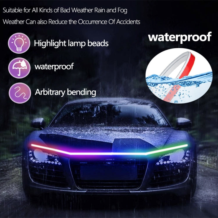 Car Startup Scan Through Hood LED Daytime Running Atmosphere Light, APP Control, Length:1.2m(Symphony) - Running Lights by PMC Jewellery | Online Shopping South Africa | PMC Jewellery | Buy Now Pay Later Mobicred