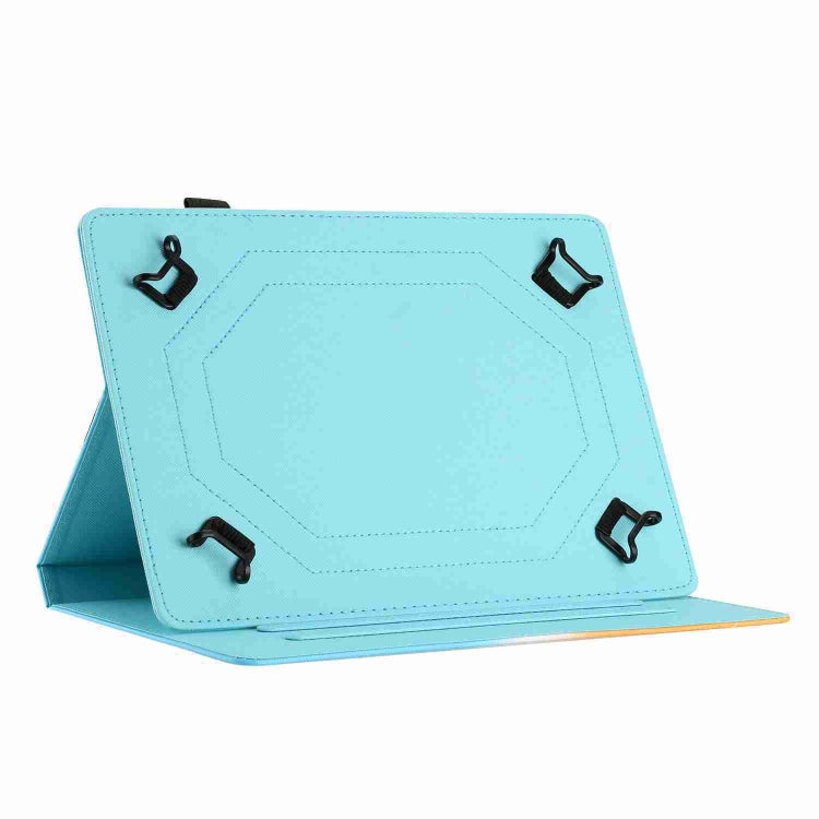 For 10 inch Universal Marble Pattern Stitching Leather Tablet Case(Black Gold) - 10 - 11 inch by PMC TechLife | Online Shopping South Africa | PMC TechLife | Buy Now Pay Later Mobicred