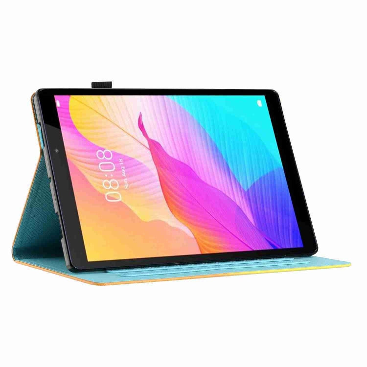For iPad 11 Pro 2024 / 2020 / Air 4 10.9 Marble Pattern Stitching Smart Leather Tablet Case(Gold Blue) - iPad Air (2022) / (2020) 10.9 Cases by PMC TechLife | Online Shopping South Africa | PMC TechLife | Buy Now Pay Later Mobicred
