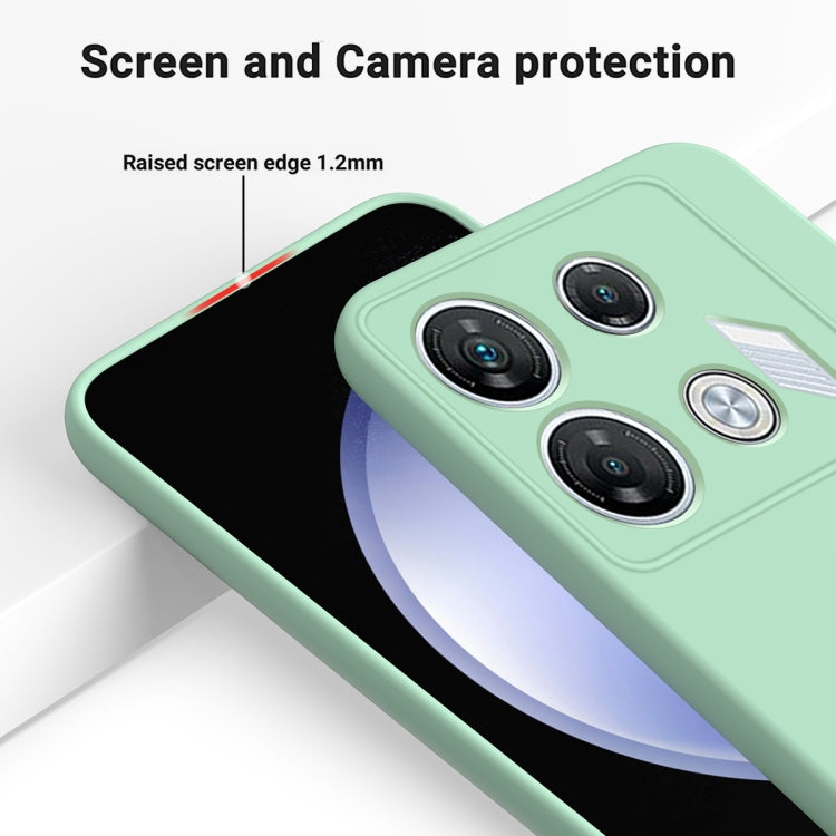For Infinix GT 10 Pro Solid Color Liquid Silicone Dropproof Full Coverage Protective Case(Green) - Infinix Cases by PMC TechLife | Online Shopping South Africa | PMC TechLife | Buy Now Pay Later Mobicred