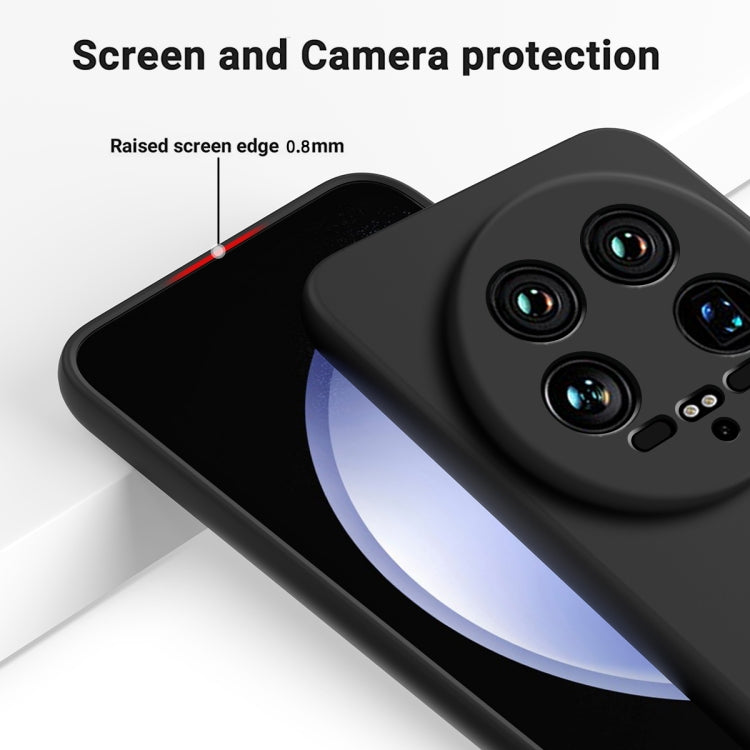 For Xiaomi 14 Ultra Solid Color Liquid Silicone Dropproof Full Coverage Phone Case(Black) - 14 Ultra Cases by PMC TechLife | Online Shopping South Africa | PMC TechLife