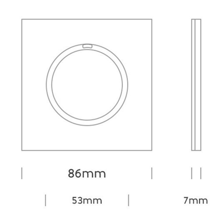 86mm Round LED Tempered Glass Switch Panel, Gold Round Glass, Style:One Open Multiple Control - free shipping - PMC Jewellery - Order now!