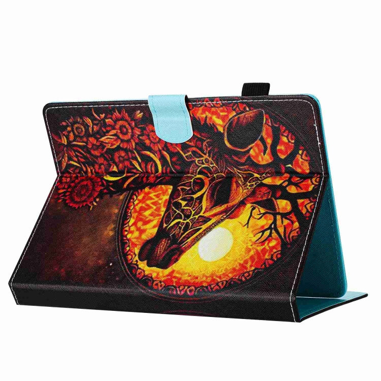 For 10 inch Painted Pattern Stitching Leather Tablet Case(Flower Deer) - 10 - 11 inch by PMC TechLife | Online Shopping South Africa | PMC TechLife | Buy Now Pay Later Mobicred