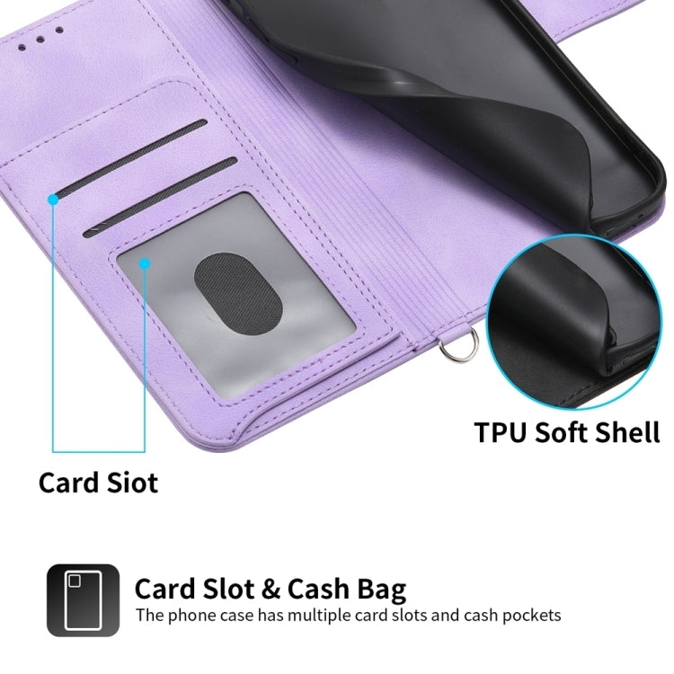 For Google Pixel 9 Skin-feel Flowers Embossed Wallet Leather Phone Case(Purple) - Google Cases by PMC TechLife | Online Shopping South Africa | PMC TechLife | Buy Now Pay Later Mobicred