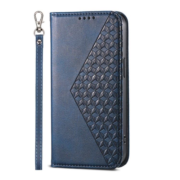 For Google Pixel 9 Cubic Grid Calf Texture Magnetic Leather Phone Case(Blue) - Google Cases by PMC Jewellery | Online Shopping South Africa | PMC Jewellery | Buy Now Pay Later Mobicred