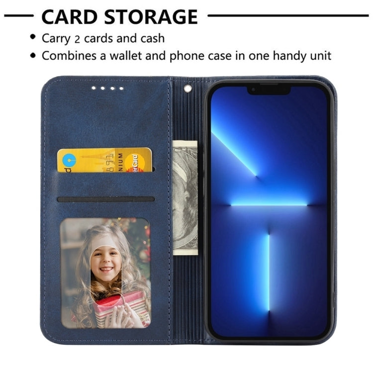 For Google Pixel 9 Cubic Grid Calf Texture Magnetic Leather Phone Case(Blue) - Google Cases by PMC TechLife | Online Shopping South Africa | PMC TechLife | Buy Now Pay Later Mobicred