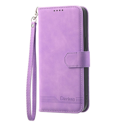 For Google Pixel 9 Dierfeng Dream Line TPU + PU Leather Phone Case(Purple) - Google Cases by PMC Jewellery | Online Shopping South Africa | PMC Jewellery | Buy Now Pay Later Mobicred