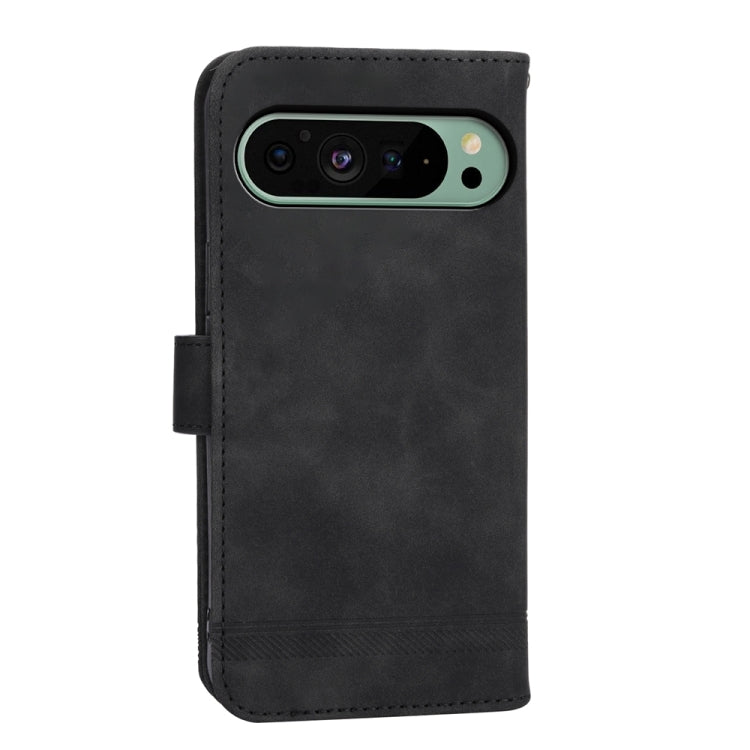 For Google Pixel 9 Dierfeng Dream Line TPU + PU Leather Phone Case(Black) - Google Cases by PMC Jewellery | Online Shopping South Africa | PMC Jewellery | Buy Now Pay Later Mobicred