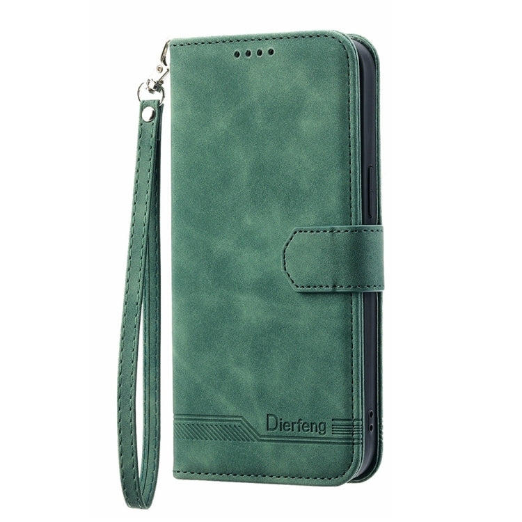 For Google Pixel 9 Pro Dierfeng Dream Line TPU + PU Leather Phone Case(Green) - Google Cases by PMC Jewellery | Online Shopping South Africa | PMC Jewellery | Buy Now Pay Later Mobicred