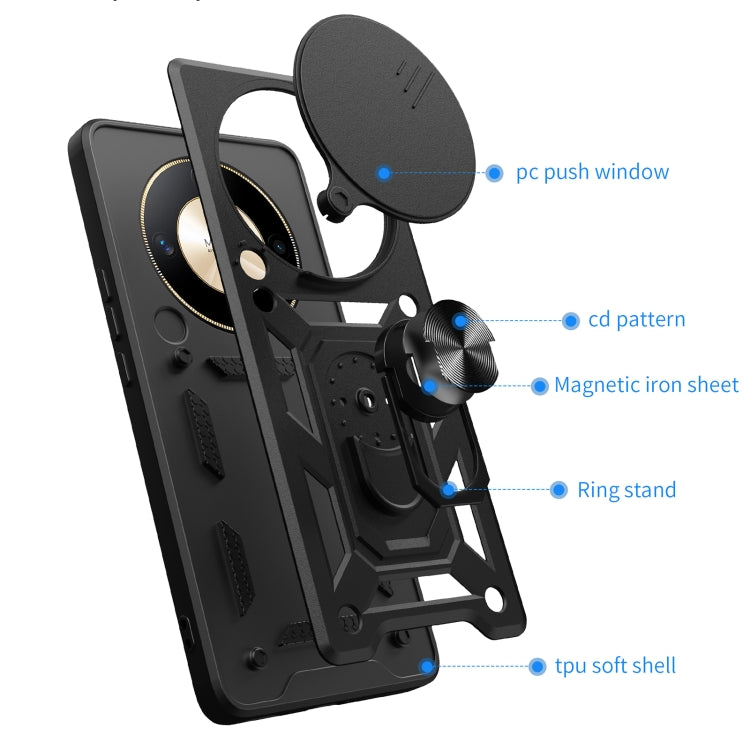 For Honor X9b Sliding Camera Cover Design TPU+PC Phone Case(Blue) - Honor Cases by PMC TechLife | Online Shopping South Africa | PMC TechLife | Buy Now Pay Later Mobicred