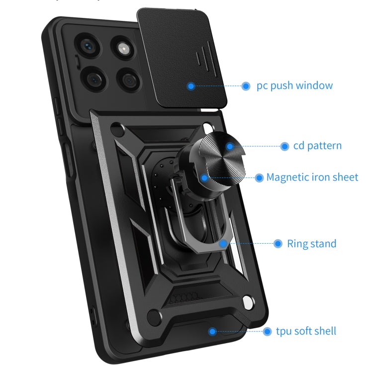 For Honor X8b Sliding Camera Cover Design TPU+PC Phone Case(Red) - Honor Cases by PMC TechLife | Online Shopping South Africa | PMC TechLife | Buy Now Pay Later Mobicred