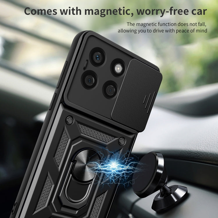 For Honor X8b Sliding Camera Cover Design TPU+PC Phone Case(Gold) - Honor Cases by PMC TechLife | Online Shopping South Africa | PMC TechLife | Buy Now Pay Later Mobicred