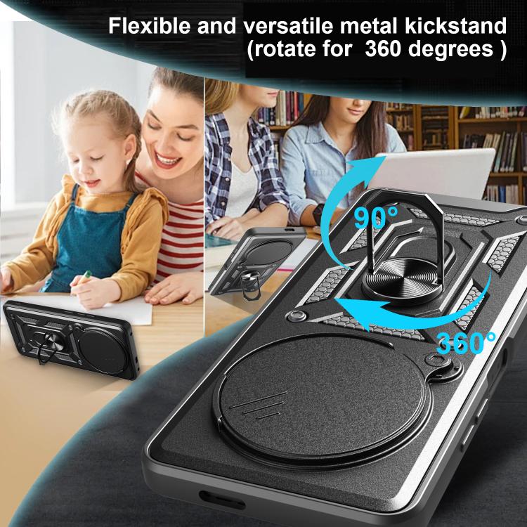 For Honor X60 Pro / X9c Sliding Camera Cover Design TPU+PC Phone Case(Blue) - free shipping - PMC TechLife - Order now!