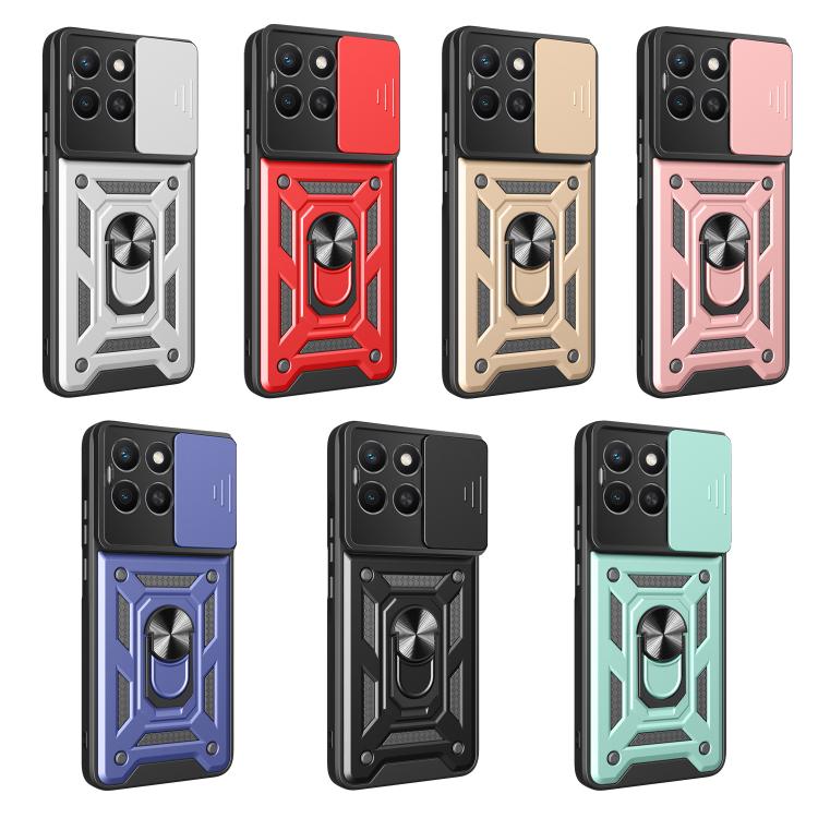 For Honor X8c 4G Sliding Camera Cover Design TPU+PC Phone Case(Red) - free shipping - PMC TechLife - Order now!