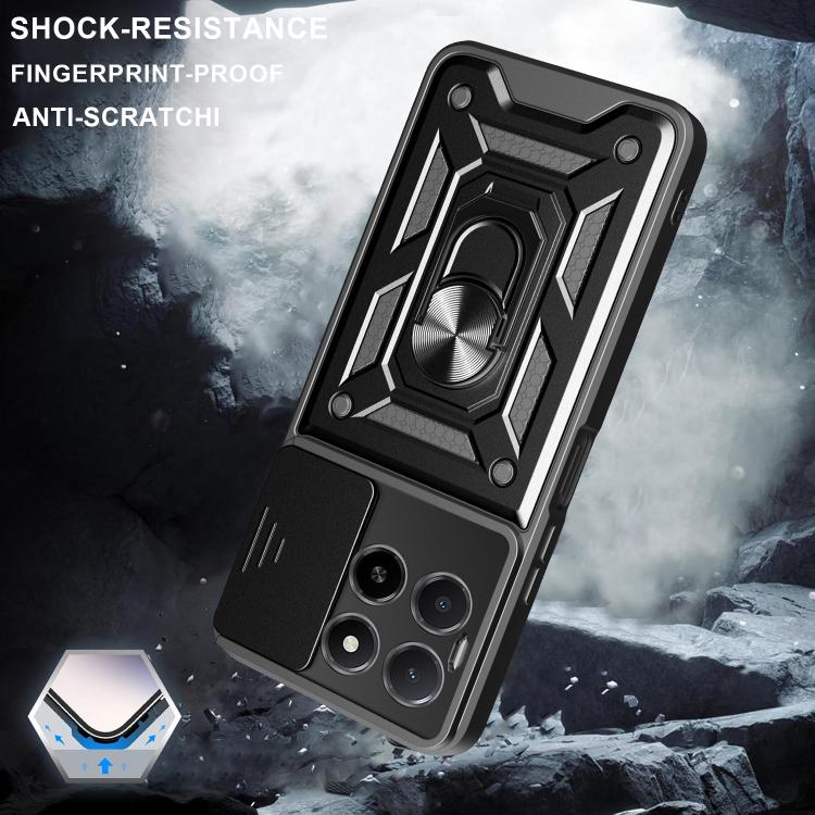 For Honor X5b Plus Sliding Camera Cover Design TPU+PC Phone Case(Gold) - free shipping - PMC TechLife - Order now!