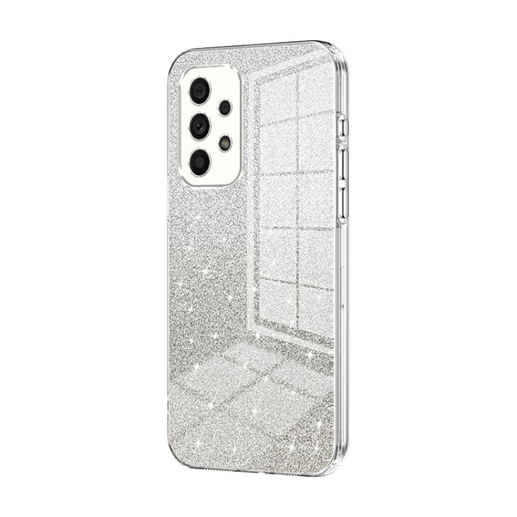 For Samsung Galaxy A53 5G Gradient Glitter Powder Electroplated Phone Case(Transparent) - free shipping - PMC TechLife - Order now!