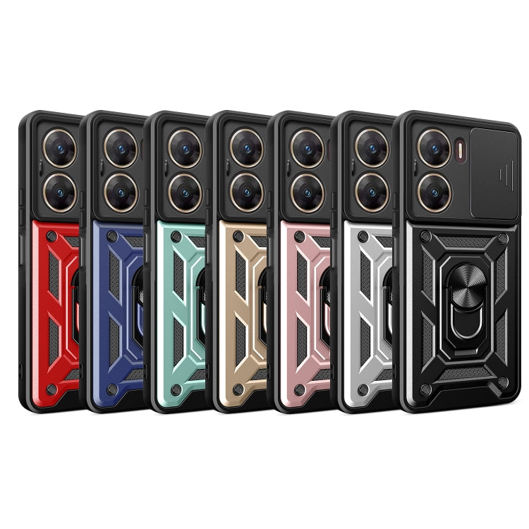 For vivo V29e 5G Global Sliding Camera Cover Design TPU+PC Phone Case(Black) - vivo Cases by PMC TechLife | Online Shopping South Africa | PMC TechLife | Buy Now Pay Later Mobicred