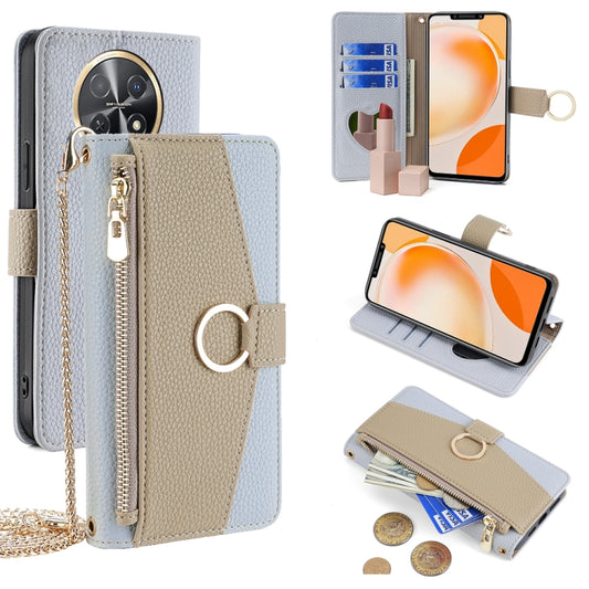 For Huawei Enjoy 60X Crossbody Litchi Texture Leather Phone Case(Blue) - Huawei Cases by PMC Jewellery | Online Shopping South Africa | PMC Jewellery | Buy Now Pay Later Mobicred