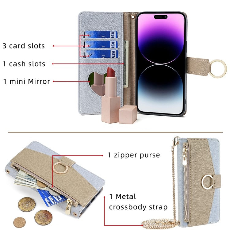 For Huawei nova 11 4G Crossbody Litchi Texture Leather Phone Case(Blue) - free shipping - PMC TechLife - Order now!