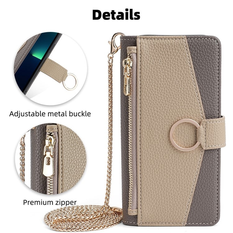 For Huawei nova 12 5G Crossbody Litchi Texture Leather Phone Case(Grey) - Huawei Cases by PMC TechLife | Online Shopping South Africa | PMC TechLife | Buy Now Pay Later Mobicred