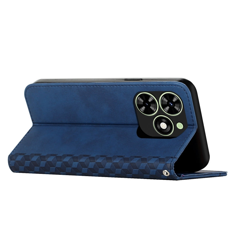 For Tecno Spark Go 2024 / POP 8 Diamond Splicing Skin Feel Magnetic Leather Phone Case(Blue) - Tecno Cases by PMC Jewellery | Online Shopping South Africa | PMC Jewellery | Buy Now Pay Later Mobicred