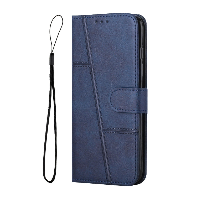 For Tecno Spark Go 2024 / POP 8 Stitching Calf Texture Buckle Leather Phone Case(Blue) - Tecno Cases by PMC Jewellery | Online Shopping South Africa | PMC Jewellery | Buy Now Pay Later Mobicred