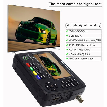 iBRAVEBOX V10 Finder Pro+ 4.3 inch Display Digital Satellite Meter Signal Finder, Support DVB-S/S2/S2X/T/T2/C AHD, Plug Type:US Plug(Black) - Satellite Finder by PMC Jewellery | Online Shopping South Africa | PMC Jewellery | Buy Now Pay Later Mobicred