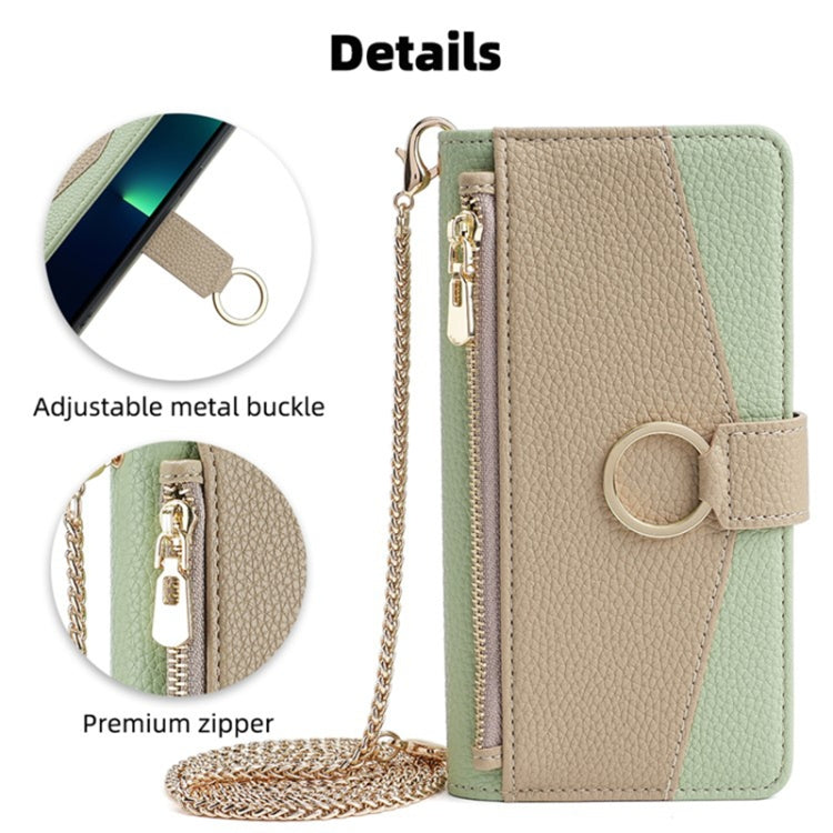 For Sharp Aquos wish4 Crossbody Litchi Texture Leather Phone Case(Green) - More Brand by PMC TechLife | Online Shopping South Africa | PMC TechLife | Buy Now Pay Later Mobicred