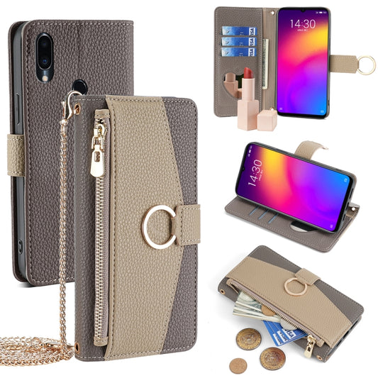 For Meizu Note 9 Crossbody Litchi Texture Leather Phone Case(Grey) - Meizu by PMC Jewellery | Online Shopping South Africa | PMC Jewellery | Buy Now Pay Later Mobicred