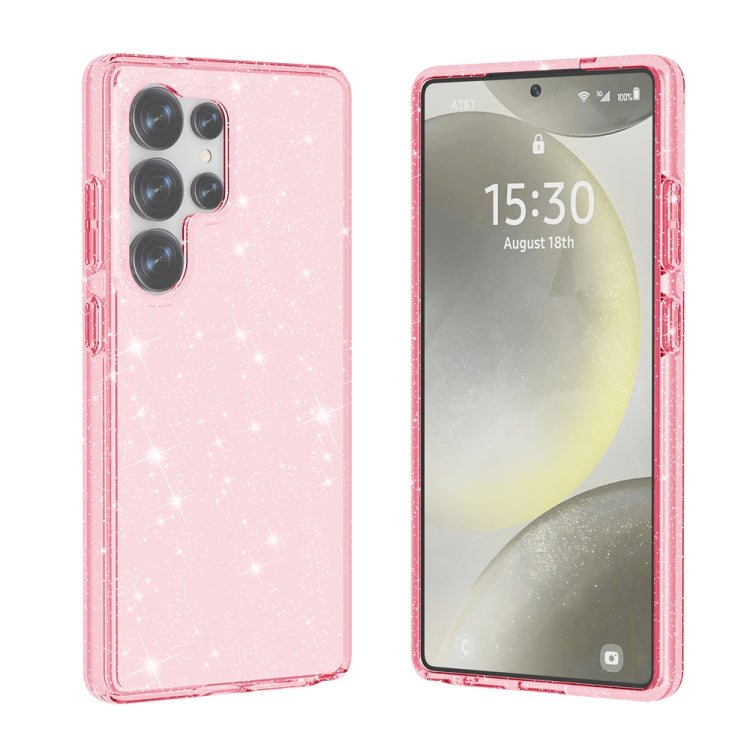 For Samsung Galaxy S25 Ultra 5G Shockproof Terminator Glitter Powder Phone Case(Pink) - Galaxy S25 Ultra 5G Cases by PMC Jewellery | Online Shopping South Africa | PMC Jewellery | Buy Now Pay Later Mobicred